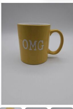 Pier One Imports Yellow OMG Text Me Mug New In Box